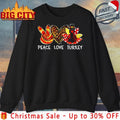 Peace Love Turkey Thanksgiving 2025 - Adult & Kids T-Shirts, Sweatshirts & Hoodies apparel design preview 1
