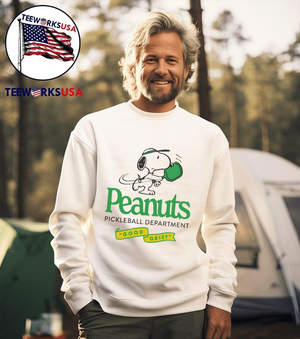 Peanuts Pickleball department good grief - Adult & Kids T-Shirts, Sweatshirts & Hoodies apparel design preview 3
