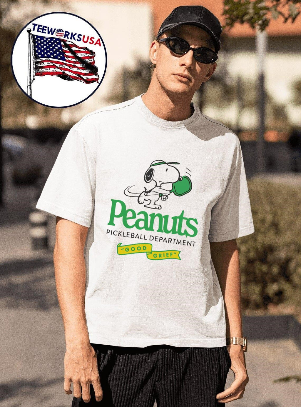 Peanuts Pickleball department good grief - Adult & Kids T-Shirts, Sweatshirts & Hoodies apparel design preview 1