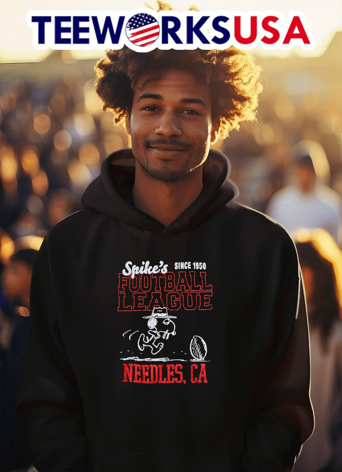 Peanuts Spike Football League - Adult & Kids T-Shirts, Sweatshirts & Hoodies apparel design preview 2
