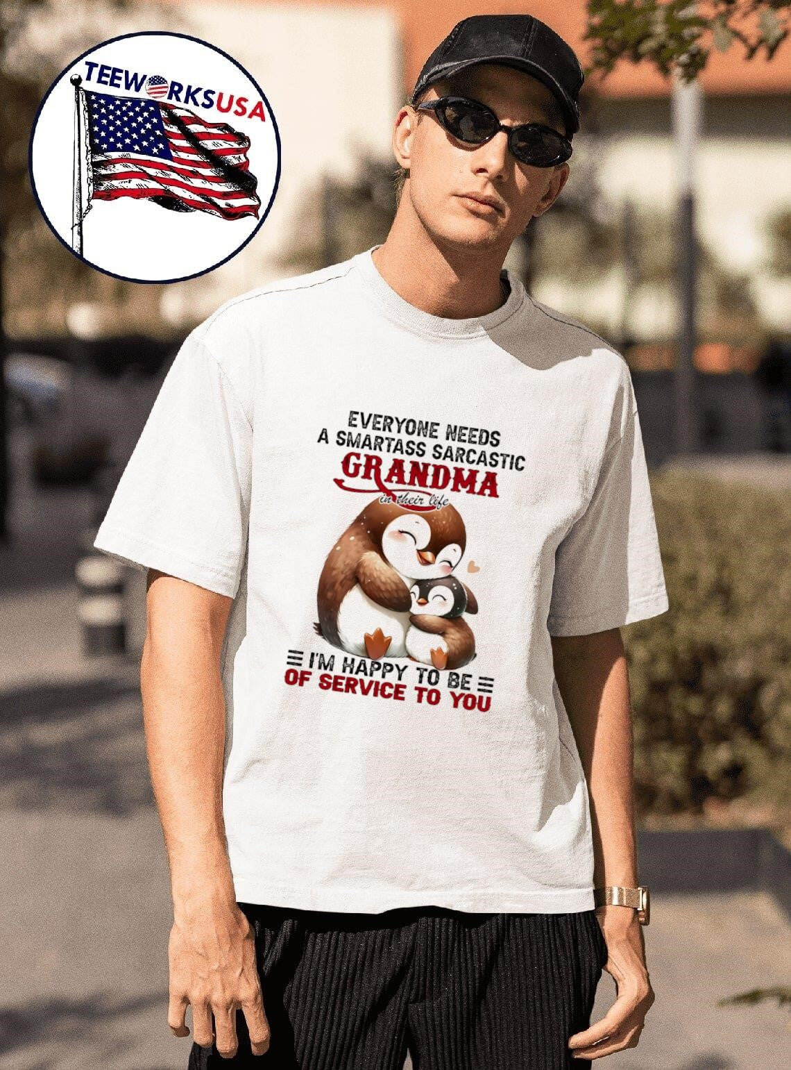 Penguin everyone needs a smartass sarcastic grandma - Adult & Kids T-Shirts, Sweatshirts & Hoodies apparel design preview 1