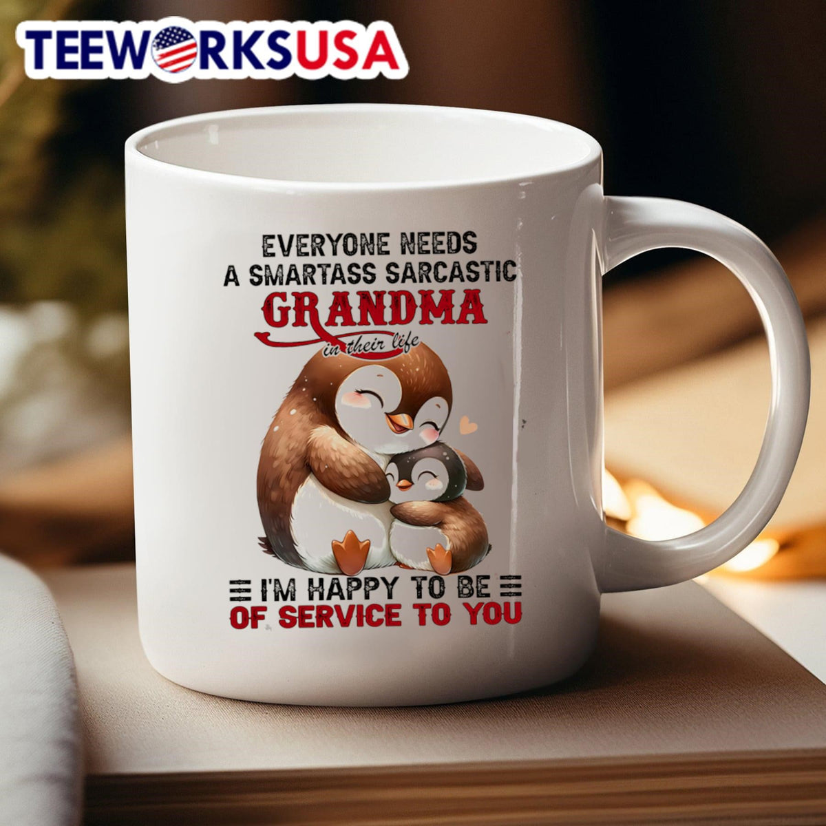 Penguin everyone needs a smartass sarcastic grandma - Adult & Kids T-Shirts, Sweatshirts & Hoodies apparel design preview 4