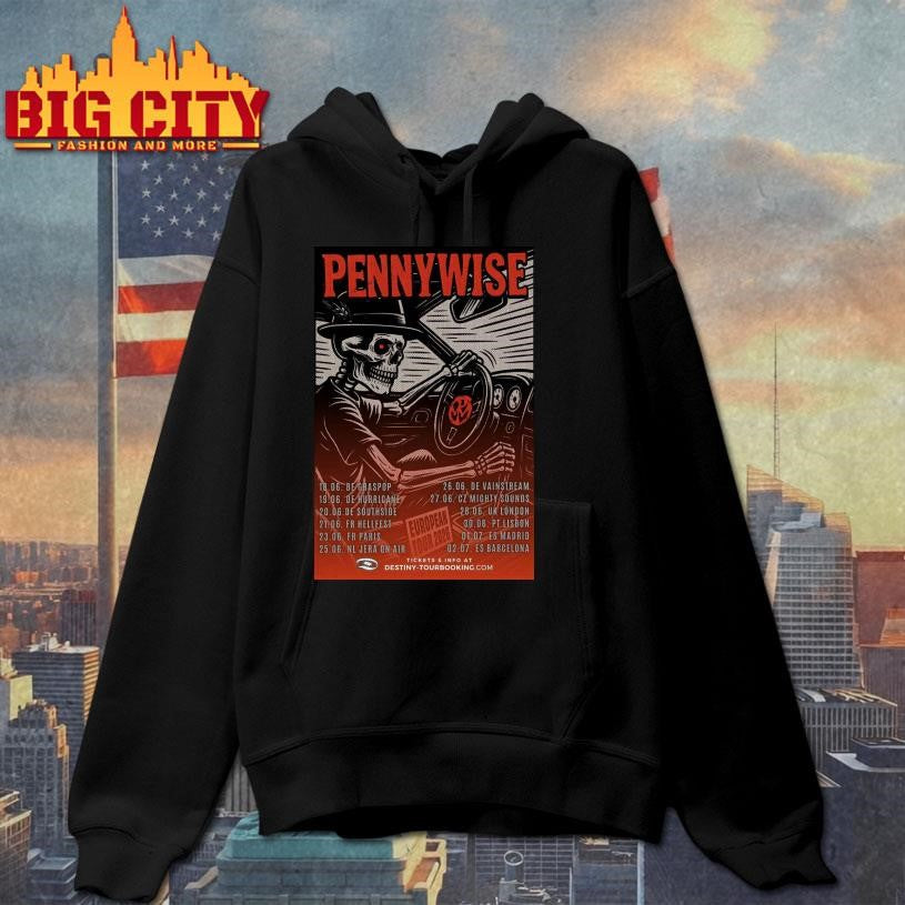 PennyWise UK Tour 2026 Poster - Adult & Kids T-Shirts, Sweatshirts & Hoodies apparel design preview 2