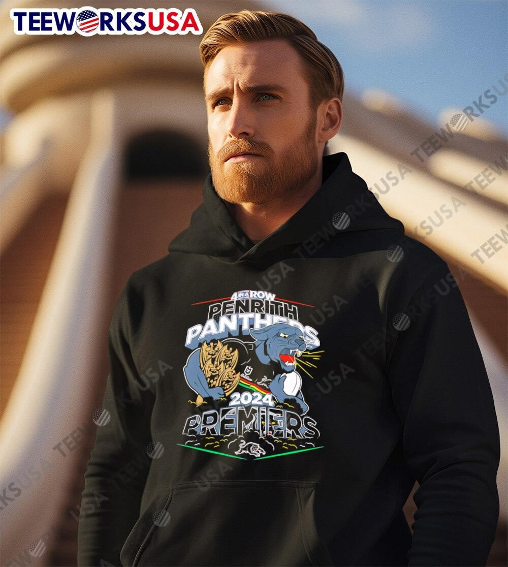 Penrith Panthers NRL 2024 graphic - Adult & Kids T-Shirts, Sweatshirts & Hoodies apparel design preview 2