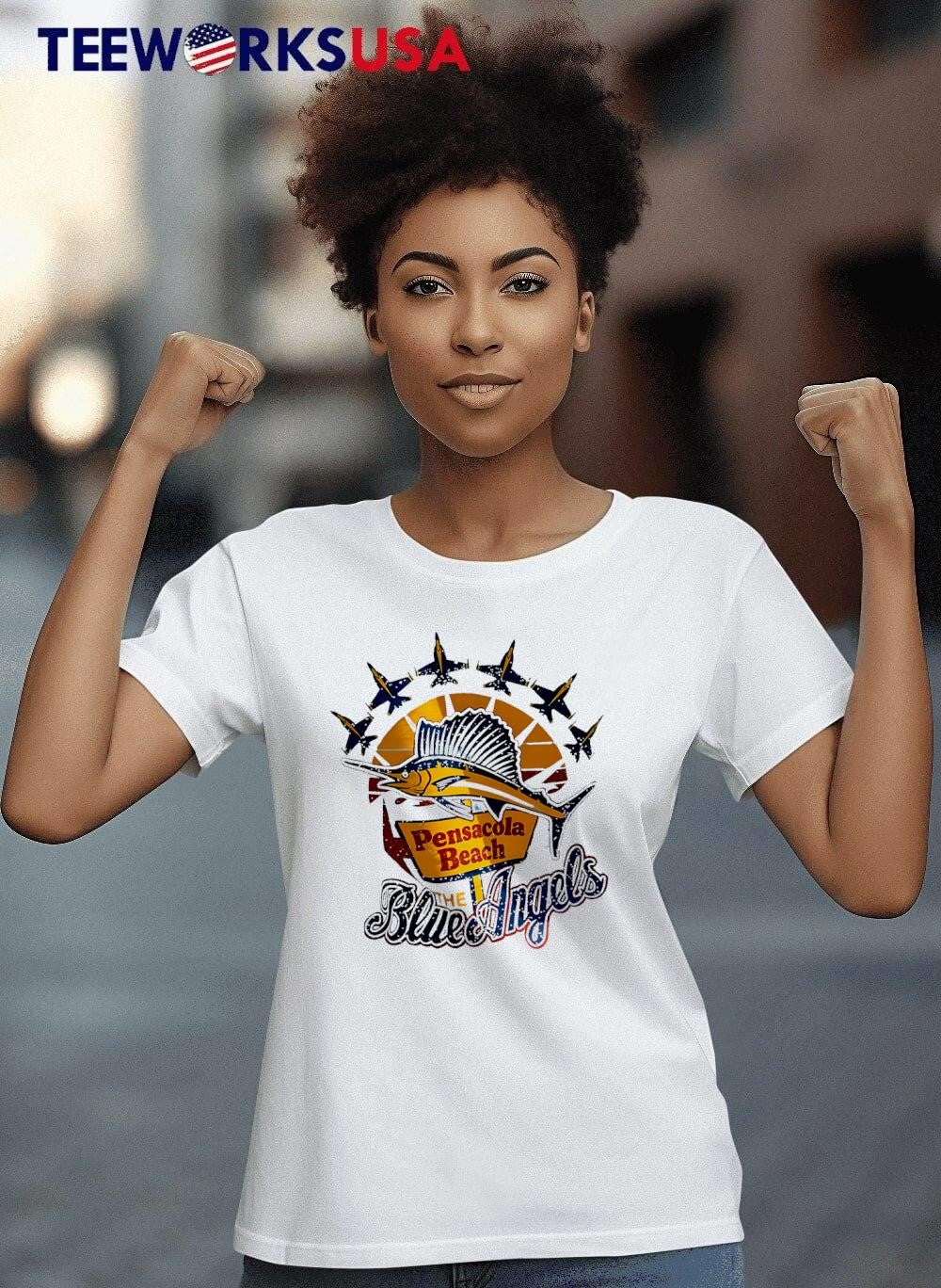 Pensacola Beach Sailfish Celebrating the Blue Angels - Adult & Kids T-Shirts, Sweatshirts & Hoodies apparel design preview 6
