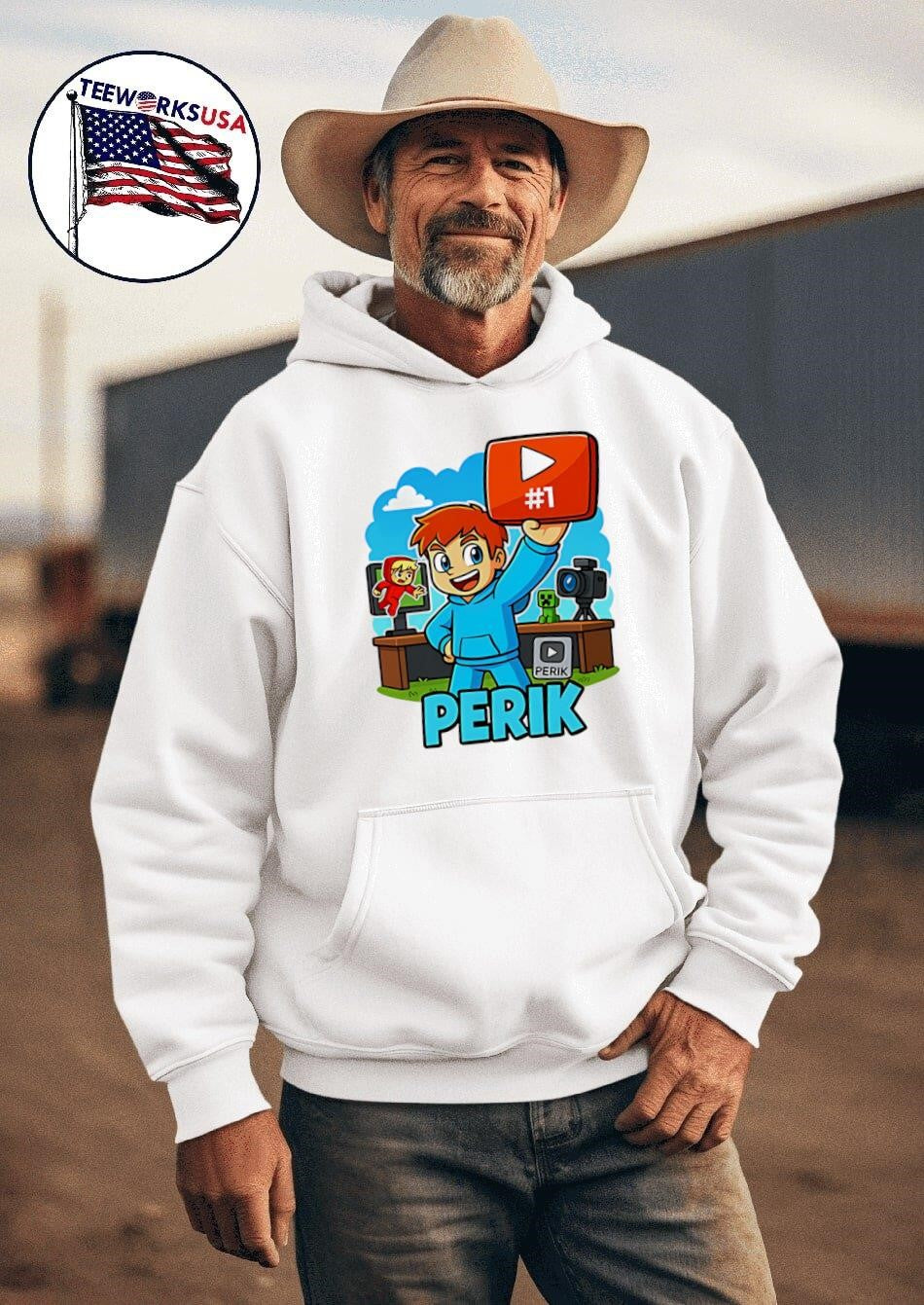 Perik 100k cartoon - Adult & Kids T-Shirts, Sweatshirts & Hoodies apparel design preview 2