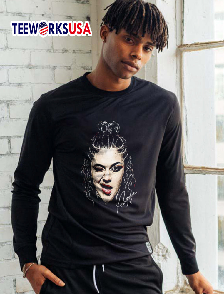 Persephone woman face braided hair winking - Adult & Kids T-Shirts, Sweatshirts & Hoodies apparel design preview 5