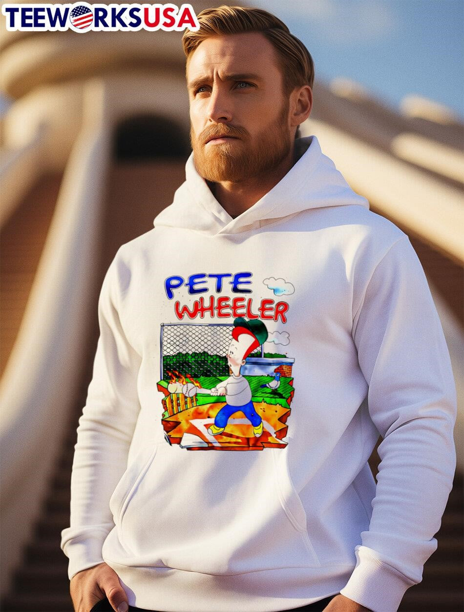 Pete Wheeler baseball cartoon - Adult & Kids T-Shirts, Sweatshirts & Hoodies apparel design preview 2