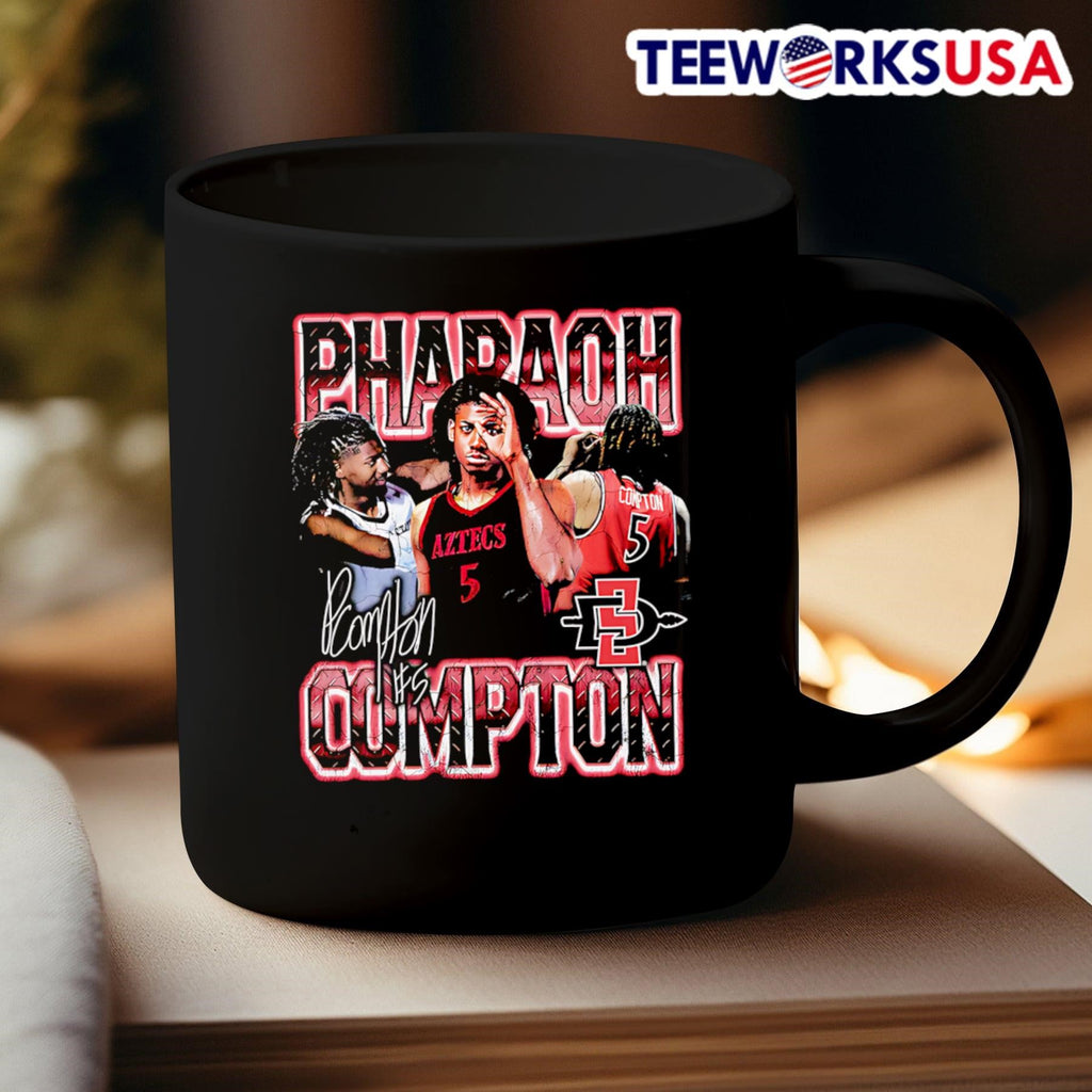 Pharaoh Compton SDSU basketball 90s graphic - Adult & Kids T-Shirts, Sweatshirts & Hoodies apparel design preview 3