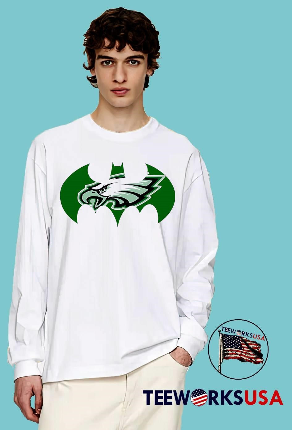 Philadelphia Eagles Batman - Adult & Kids T-Shirts, Sweatshirts & Hoodies apparel design preview 4