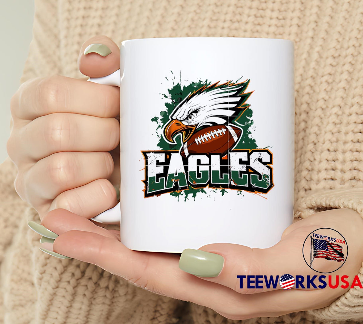 Philadelphia Eagles Game Day Football Mascot - Adult & Kids T-Shirts, Sweatshirts & Hoodies apparel design preview 6