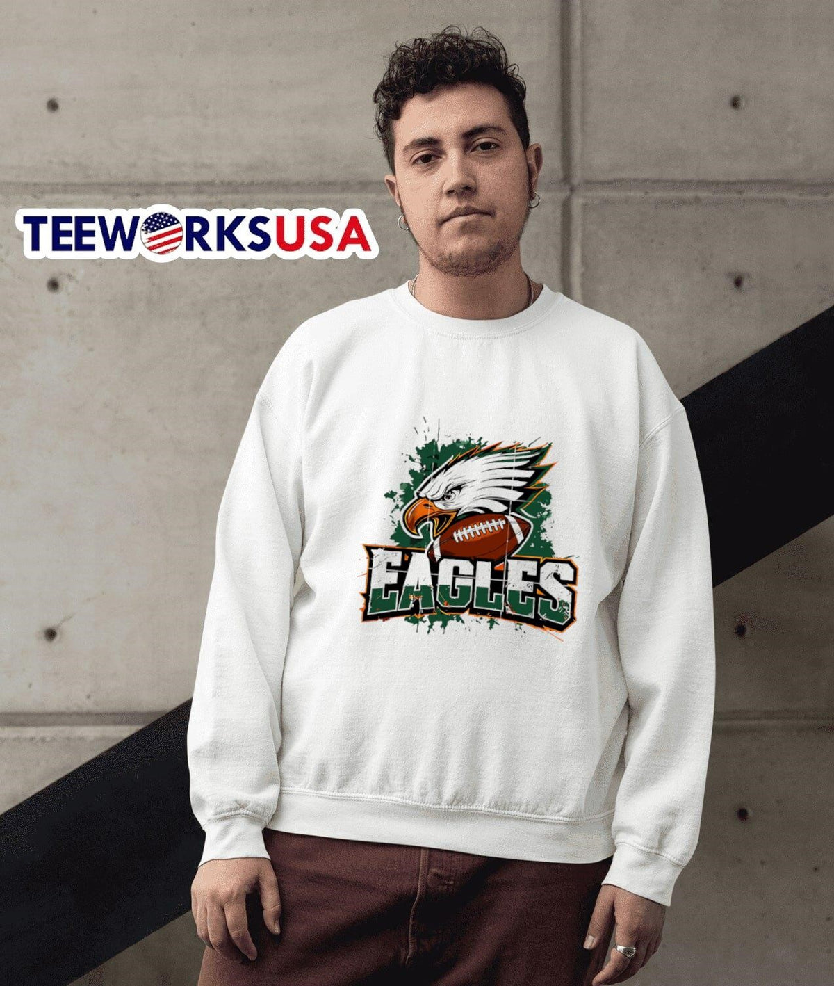 Philadelphia Eagles Game Day Football Mascot - Adult & Kids T-Shirts, Sweatshirts & Hoodies apparel design preview 5