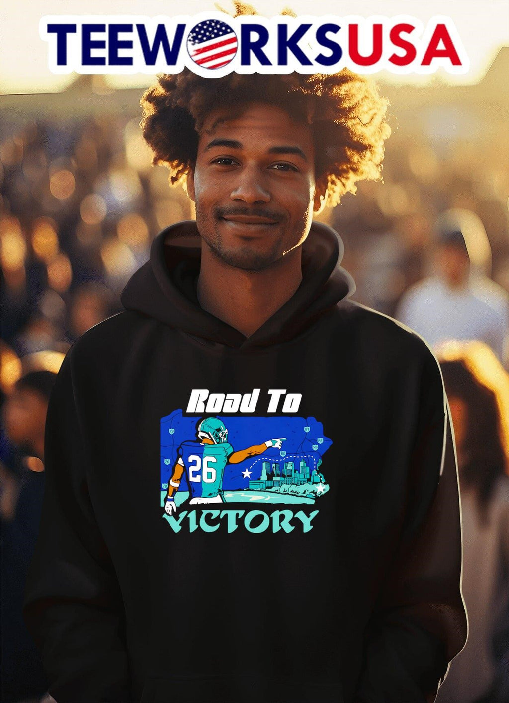 Philly football Road to victory - Adult & Kids T-Shirts, Sweatshirts & Hoodies apparel design preview 2