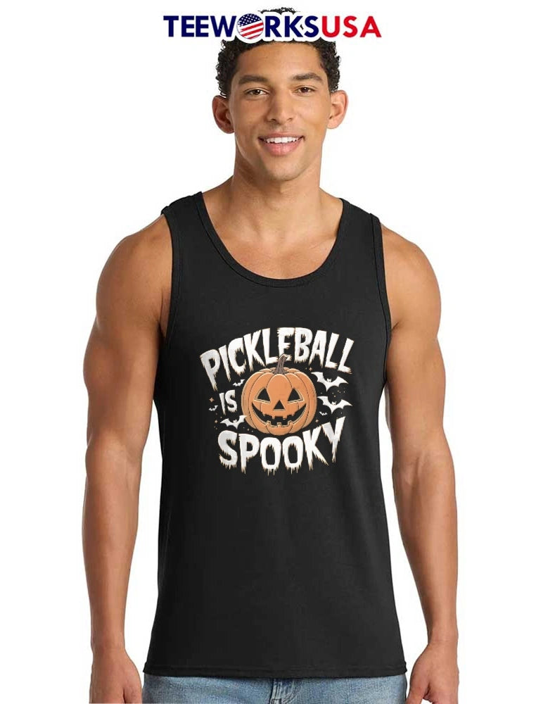 Pickleball Is Spooky Jack O Lantern Pumpkin Flying - Adult & Kids T-Shirts, Sweatshirts & Hoodies apparel design preview 6