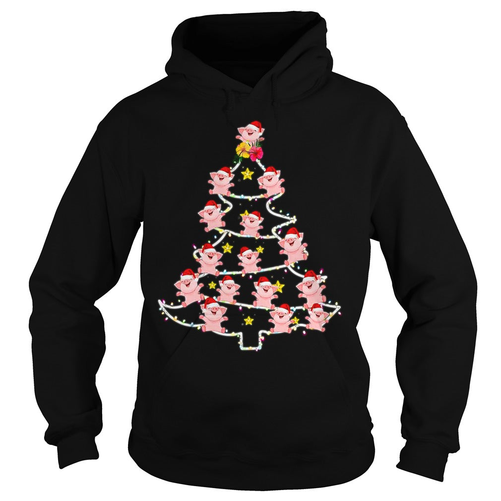 Pigs Santa Christmas Tree - Adult & Kids T-Shirts, Sweatshirts & Hoodies apparel design preview 4