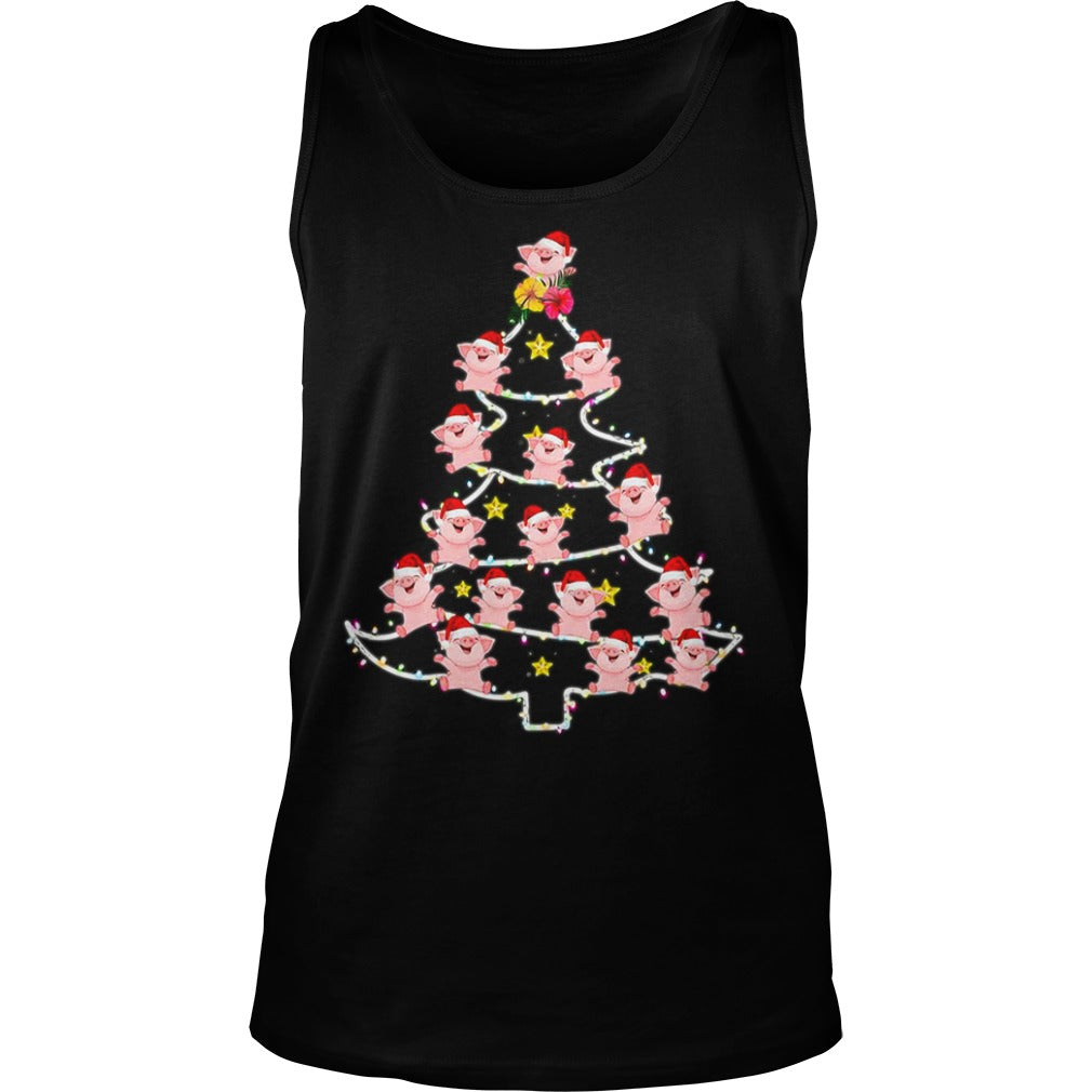 Pigs Santa Christmas Tree - Adult & Kids T-Shirts, Sweatshirts & Hoodies apparel design preview 3
