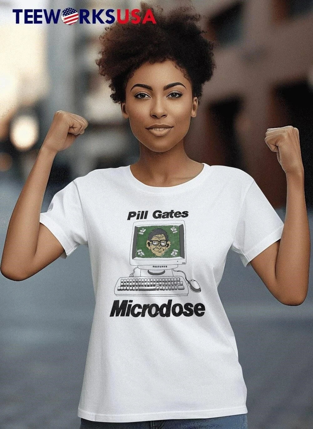 Pill Gates Microdose Computer Graphic - Adult & Kids T-Shirts, Sweatshirts & Hoodies apparel design preview 6