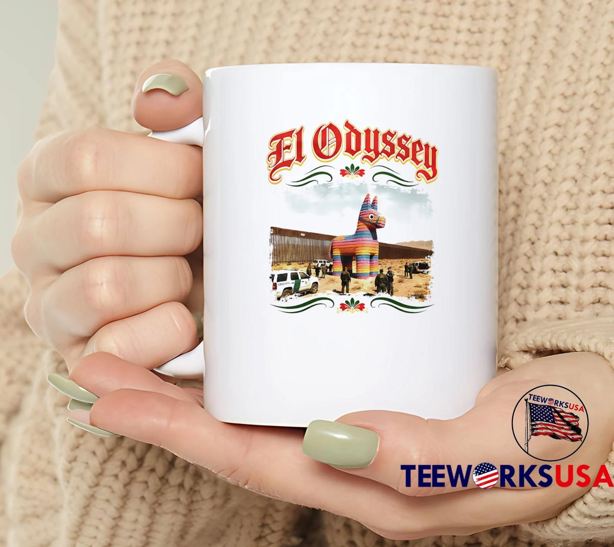 Pinata at the Border El Odyssey - Adult & Kids T-Shirts, Sweatshirts & Hoodies apparel design preview 4