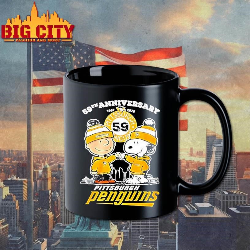 Pittsburgh Steelers 59th Anniversary 1967-2026 Snoopy - Adult & Kids T-Shirts, Sweatshirts & Hoodies apparel design preview 3