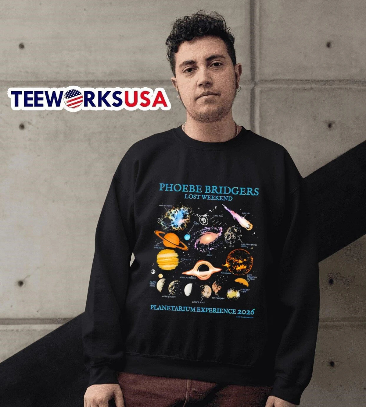 Planetarium Experience 2026 Phoebe Bridgers Lost - Adult & Kids T-Shirts, Sweatshirts & Hoodies apparel design preview 6