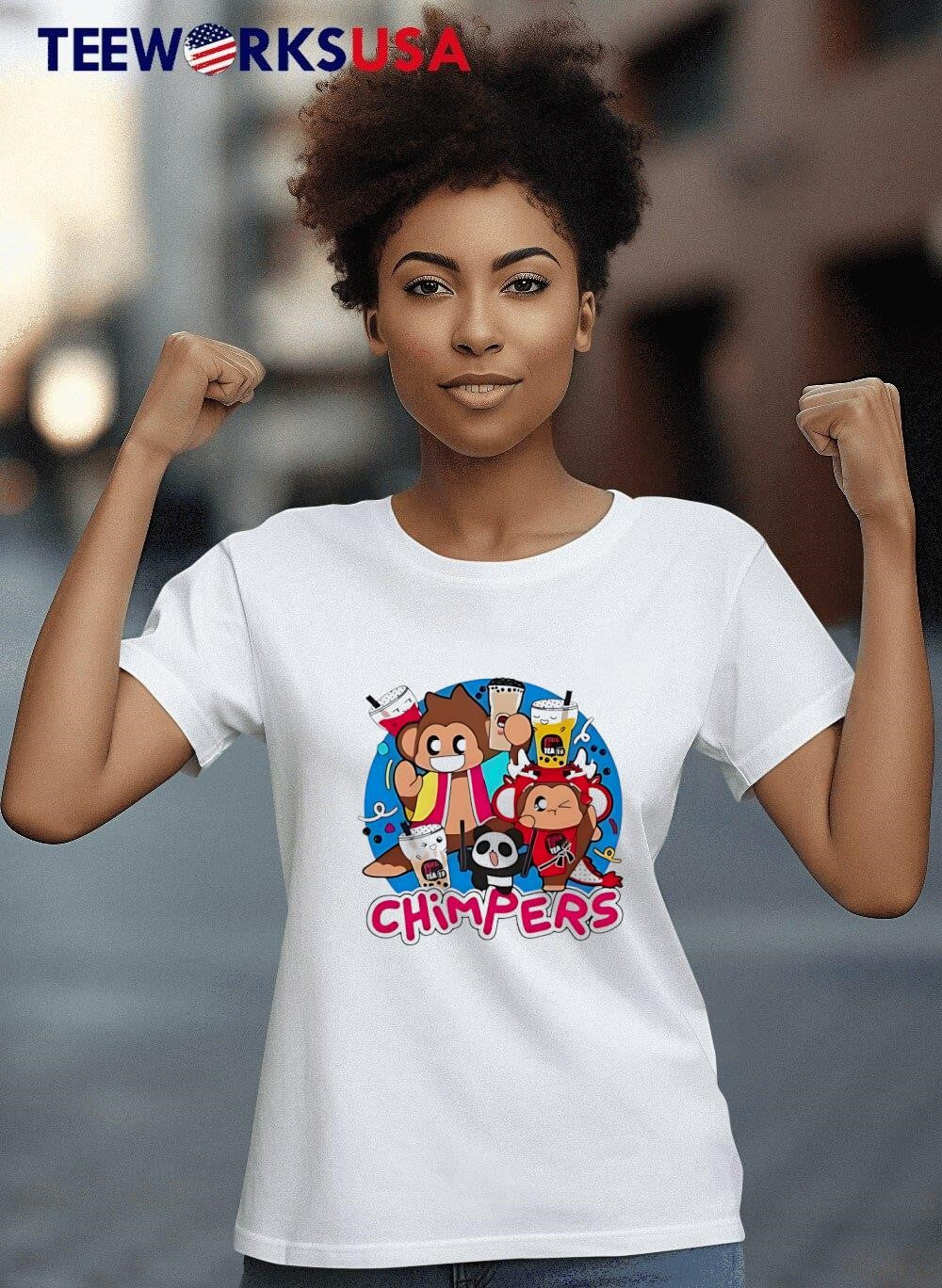 Playful chimpers panda and monkey design - Adult & Kids T-Shirts, Sweatshirts & Hoodies apparel design preview 8