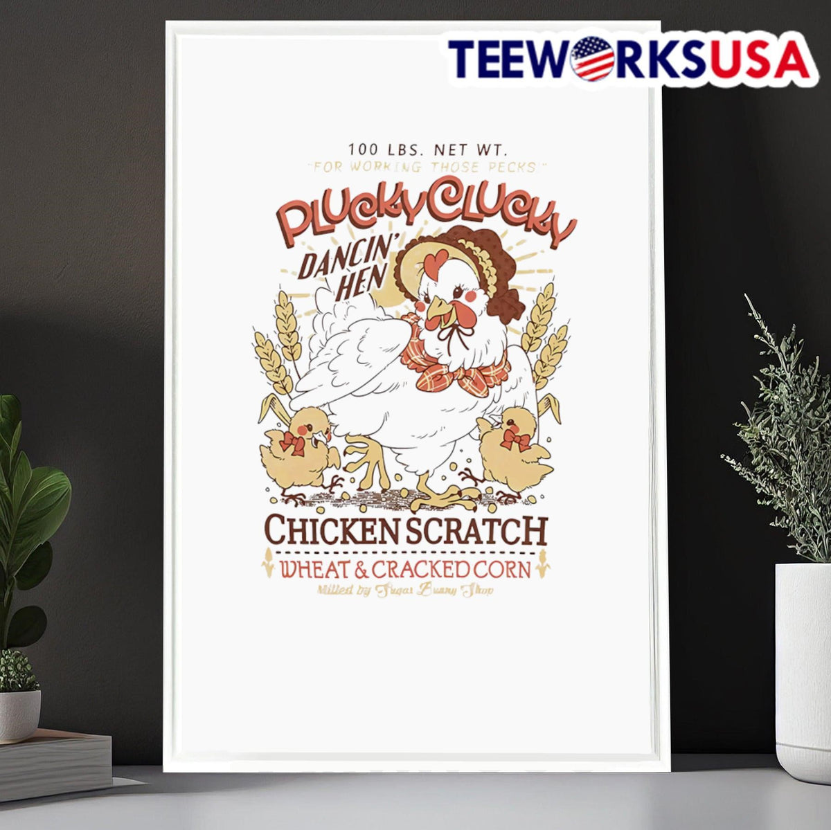 Plucky Clucky Dancing Hen - Adult & Kids T-Shirts, Sweatshirts & Hoodies apparel design preview 6