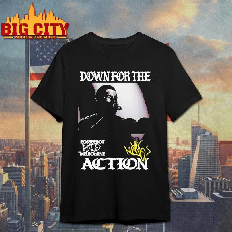 Posseshot Melbourne Down For The Action - Adult & Kids T-Shirts, Sweatshirts & Hoodies apparel design preview 1
