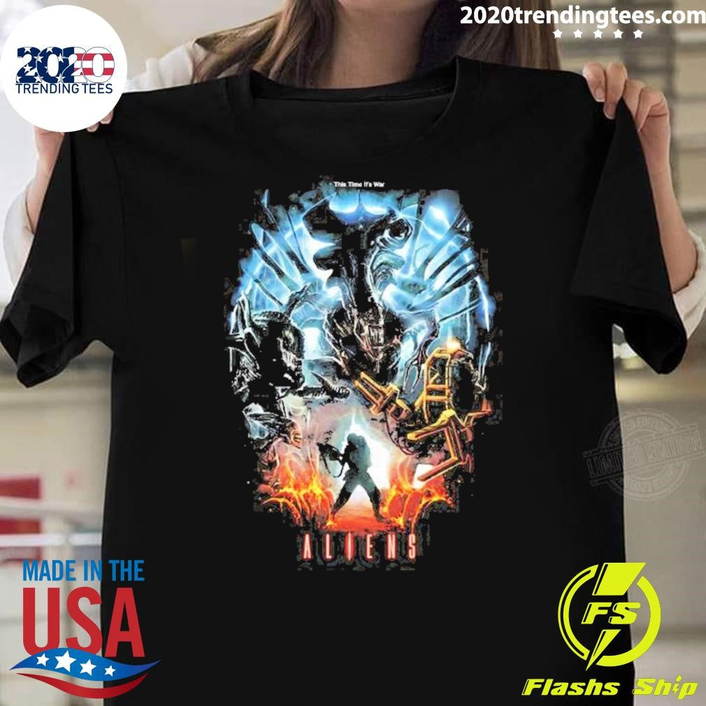 Premium Aliens This Time It's War - Adult & Kids T-Shirts, Sweatshirts & Hoodies apparel design preview 1