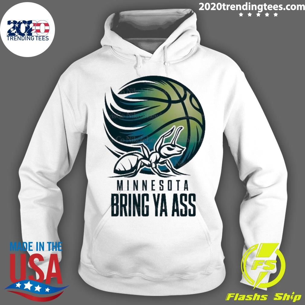 Premium Ant Minnesota Bring Ya Ass Basketball - Adult & Kids T-Shirts, Sweatshirts & Hoodies apparel design preview 2