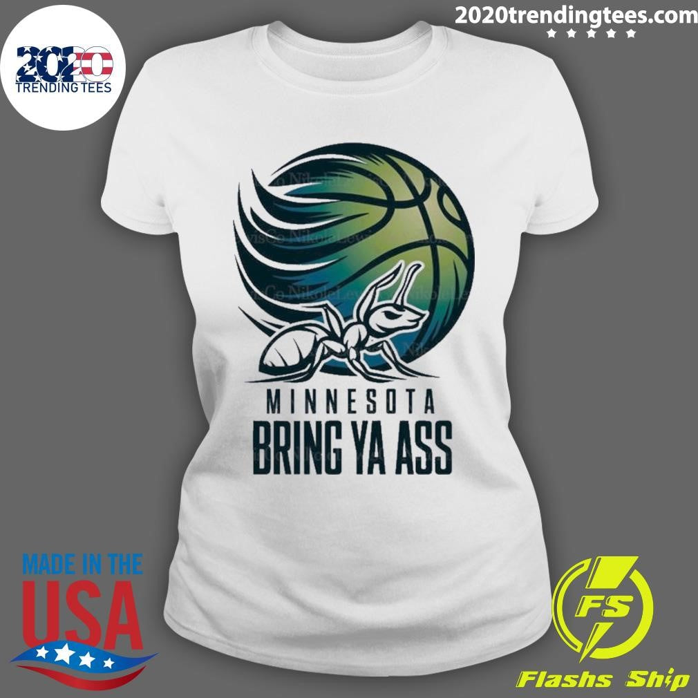 Premium Ant Minnesota Bring Ya Ass Basketball - Adult & Kids T-Shirts, Sweatshirts & Hoodies apparel design preview 3