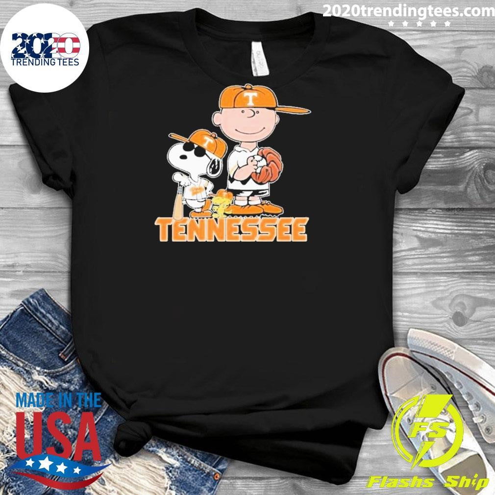 Premium Baseball Snoopy Peanuts Tennessee Volunteers - Adult & Kids T-Shirts, Sweatshirts & Hoodies apparel design preview 3
