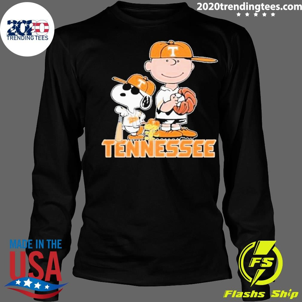 Premium Baseball Snoopy Peanuts Tennessee Volunteers - Adult & Kids T-Shirts, Sweatshirts & Hoodies apparel design preview 4