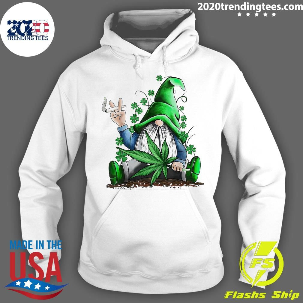 Premium Funny Gnome Pot Leaf 420 Marijuana Weed St - Adult & Kids T-Shirts, Sweatshirts & Hoodies apparel design preview 2
