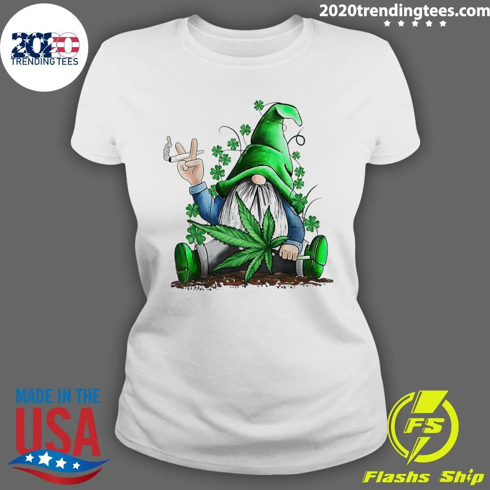 Premium Funny Gnome Pot Leaf 420 Marijuana Weed St - Adult & Kids T-Shirts, Sweatshirts & Hoodies apparel design preview 3