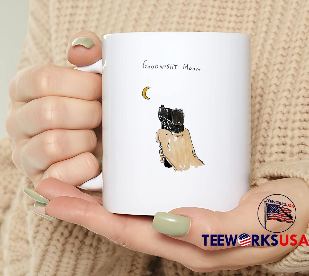 Premium Goodnight Moon Gun - Adult & Kids T-Shirts, Sweatshirts & Hoodies apparel design preview 5