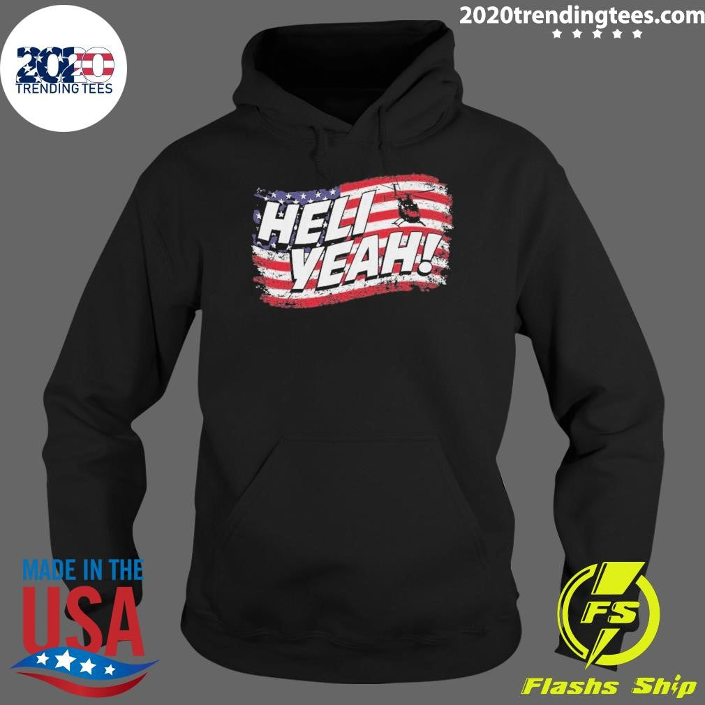 Premium Heli Yeah American Flag - Adult & Kids T-Shirts, Sweatshirts & Hoodies apparel design preview 2
