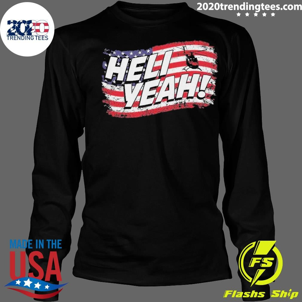 Premium Heli Yeah American Flag - Adult & Kids T-Shirts, Sweatshirts & Hoodies apparel design preview 4