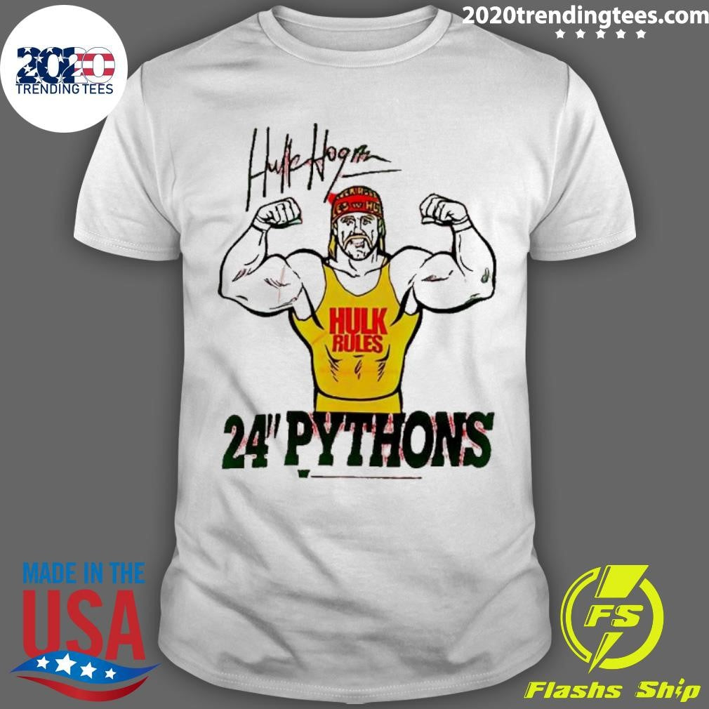 Premium Hulk Hogan Rules 24 Pythons - Adult & Kids T-Shirts, Sweatshirts & Hoodies apparel design preview 1