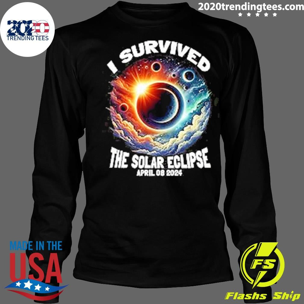 Premium I survived the 2024 Solar Eclipse - Adult & Kids T-Shirts, Sweatshirts & Hoodies apparel design preview 4
