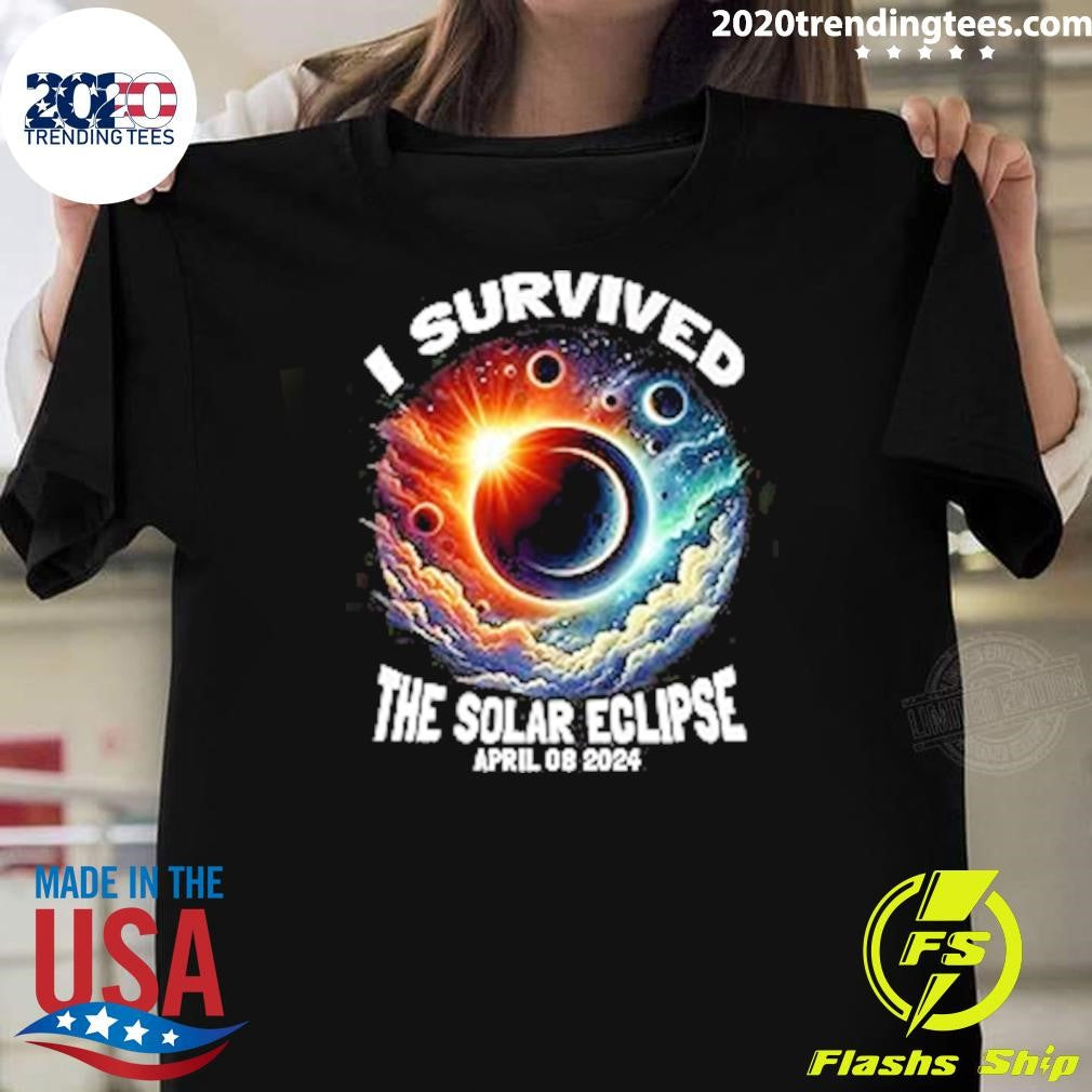 Premium I survived the 2024 Solar Eclipse - Adult & Kids T-Shirts, Sweatshirts & Hoodies apparel design preview 1