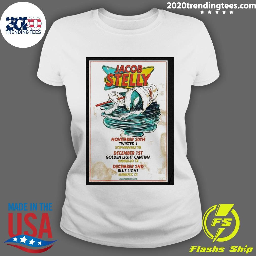 Premium Jacob Stelly Blue Light Lubbock Tx Dec 2nd 23 - Adult & Kids T-Shirts, Sweatshirts & Hoodies apparel design preview 3