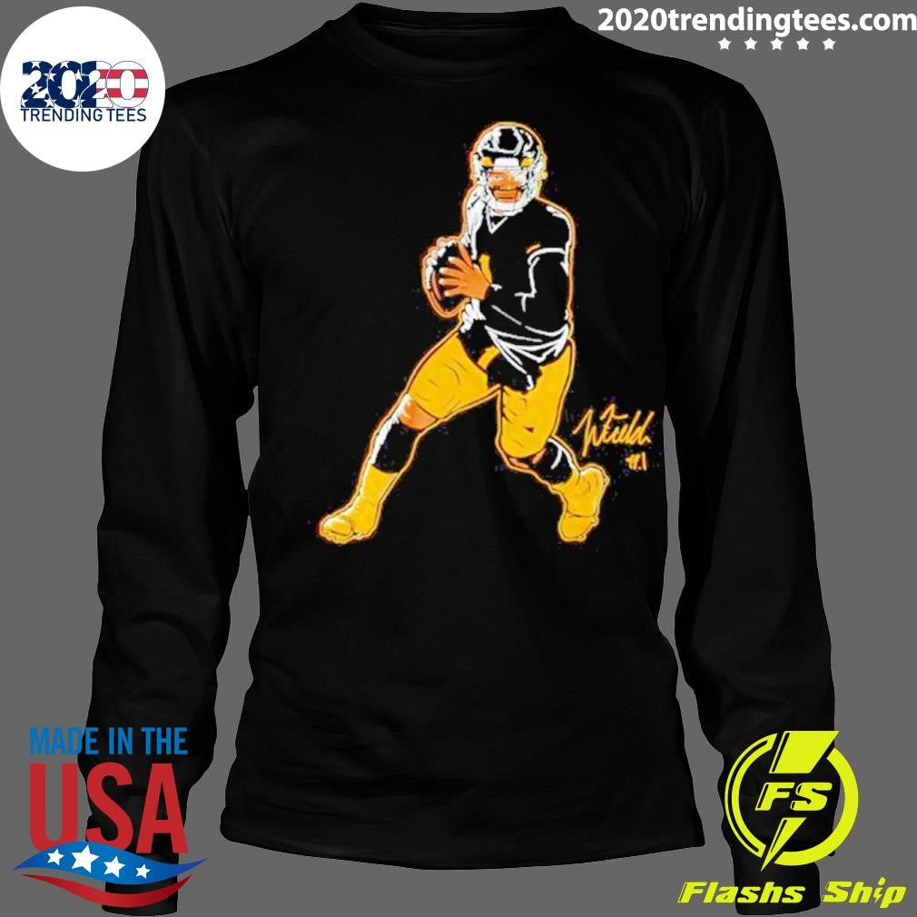 Premium Justin Fields Pittsburgh Superstar Pose - Adult & Kids T-Shirts, Sweatshirts & Hoodies apparel design preview 4