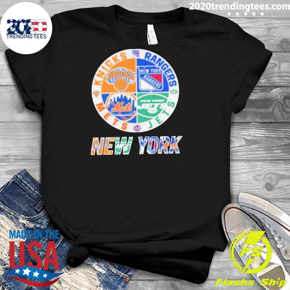 Premium New York Rangers Mets Knicks NY Jets Proud - Adult & Kids T-Shirts, Sweatshirts & Hoodies apparel design preview 3