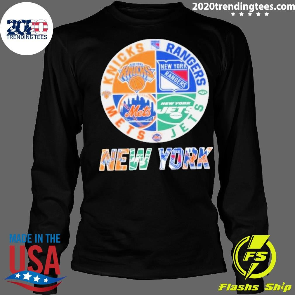 Premium New York Rangers Mets Knicks NY Jets Proud - Adult & Kids T-Shirts, Sweatshirts & Hoodies apparel design preview 4