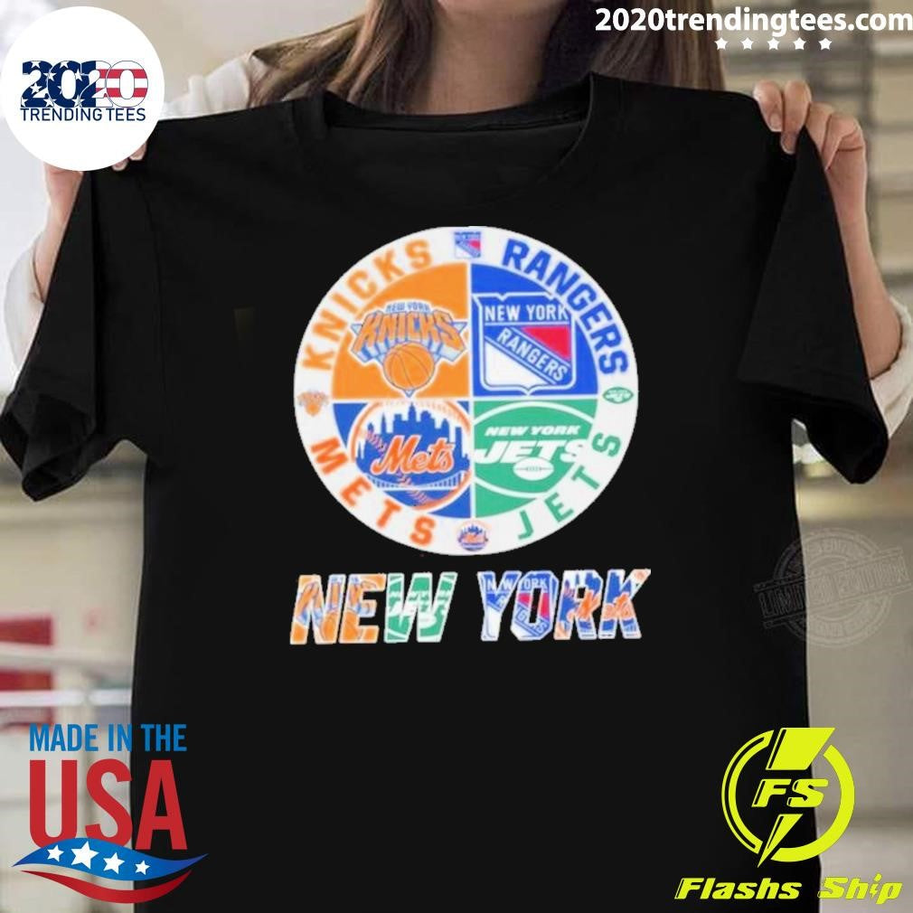 Premium New York Rangers Mets Knicks NY Jets Proud - Adult & Kids T-Shirts, Sweatshirts & Hoodies apparel design preview 1