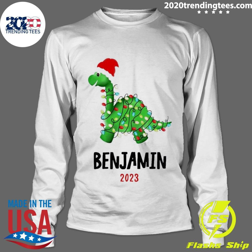Premium Personalized Dinosaur Christmas Lights Custom - Adult & Kids T-Shirts, Sweatshirts & Hoodies apparel design preview 4