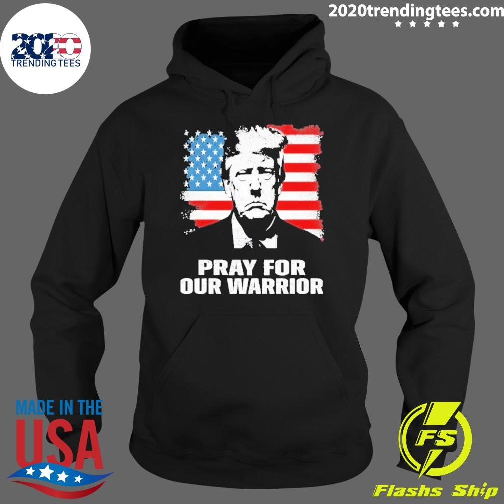 Premium Pray For Our Warrior Trump - Adult & Kids T-Shirts, Sweatshirts & Hoodies apparel design preview 2