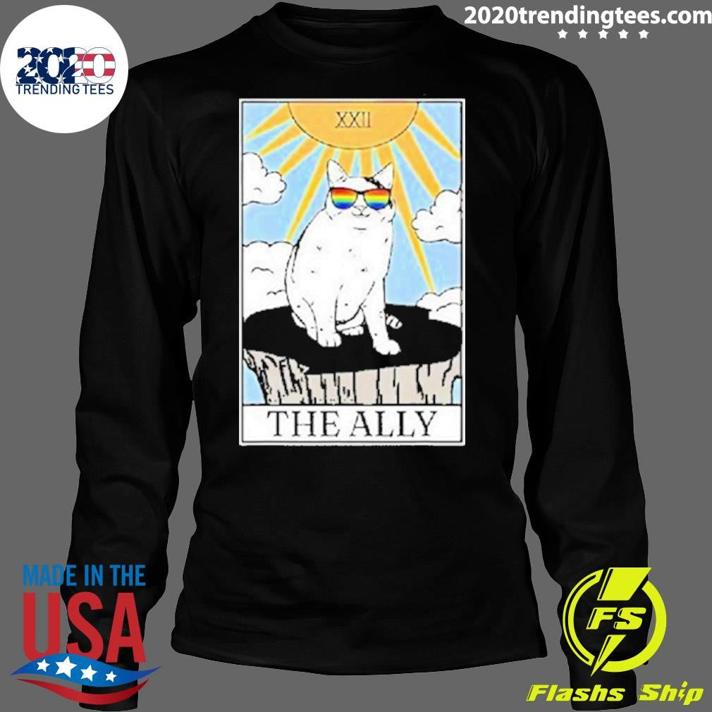Premium Pride Sunglasses Ally Cat Tarot Card - Adult & Kids T-Shirts, Sweatshirts & Hoodies apparel design preview 4