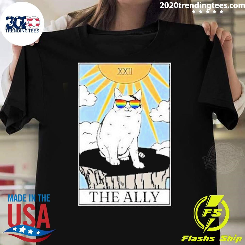 Premium Pride Sunglasses Ally Cat Tarot Card - Adult & Kids T-Shirts, Sweatshirts & Hoodies apparel design preview 1