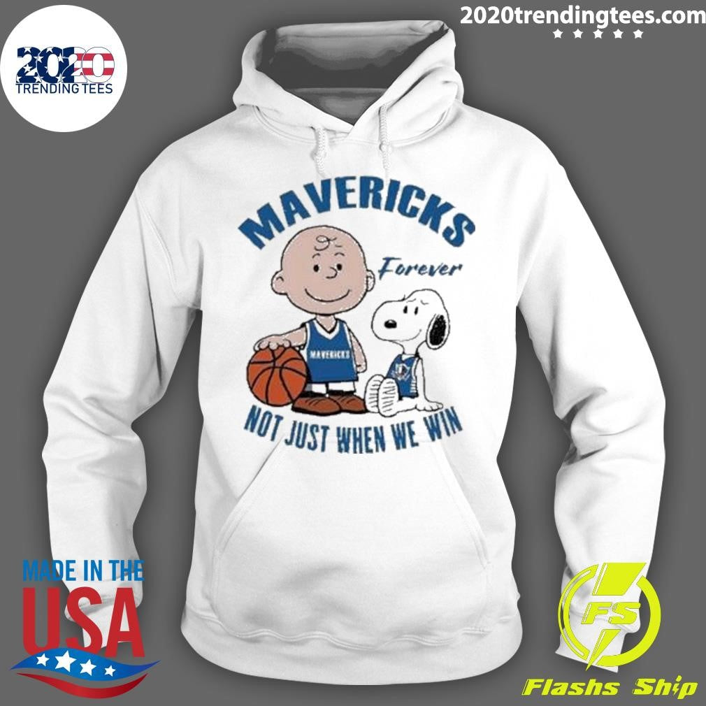Premium Snoopy And Charlie Brown Dallas Mavericks - Adult & Kids T-Shirts, Sweatshirts & Hoodies apparel design preview 2